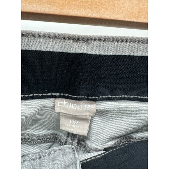 Chico's Grey Wash Stretch Band Slim Cotton Blend Jeans Women's Size 0R (4) - Picture 5 of 8